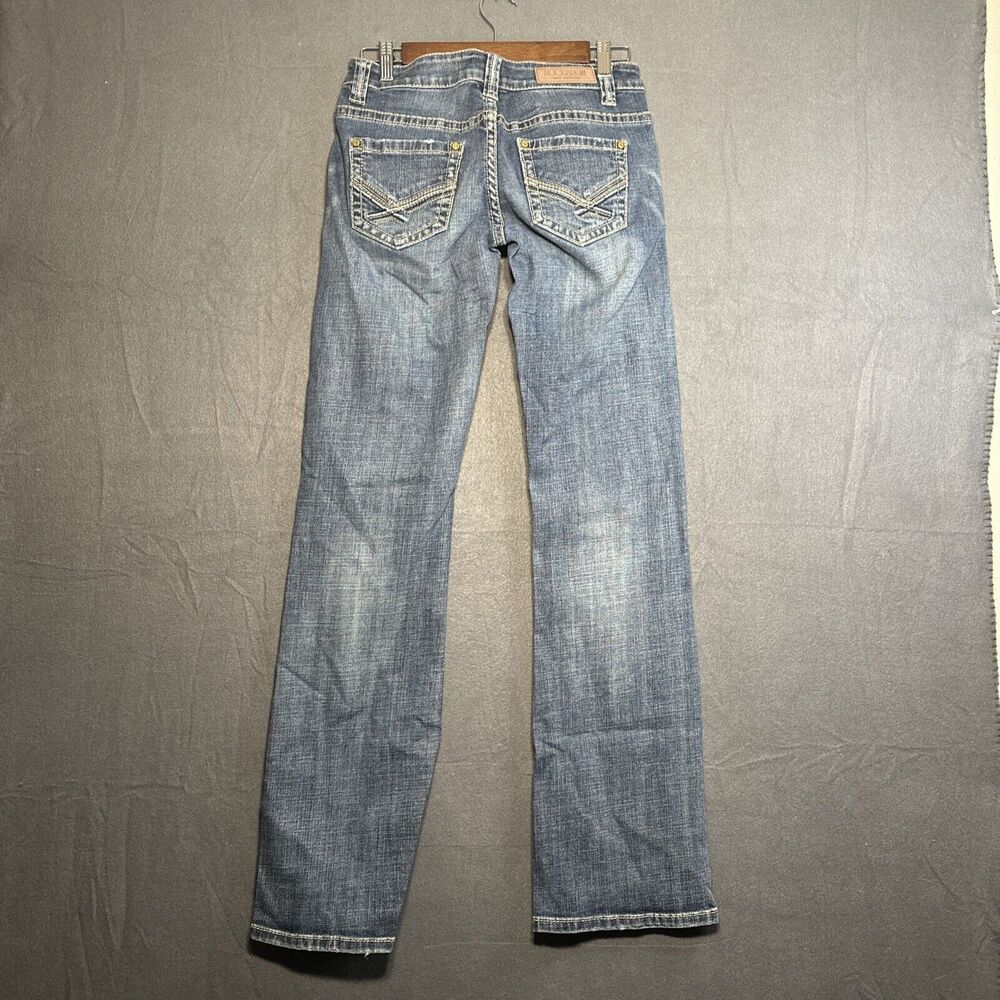 Rock&Roll Cowgirl Jeans Womens 26x34 Riding Bootcut Low Rise Dark Wash Western